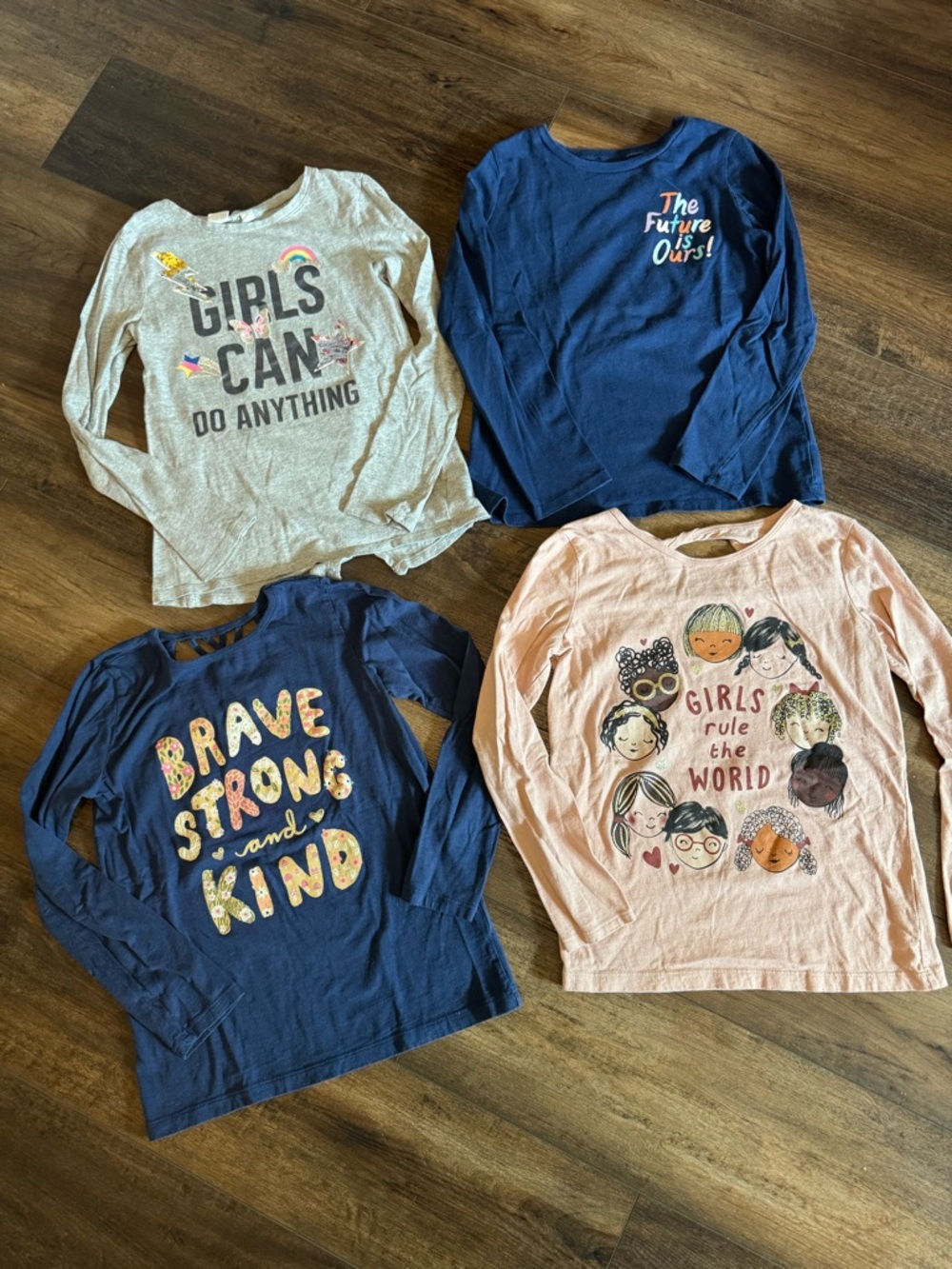 Girls long sleeved shirts size bundle size 12